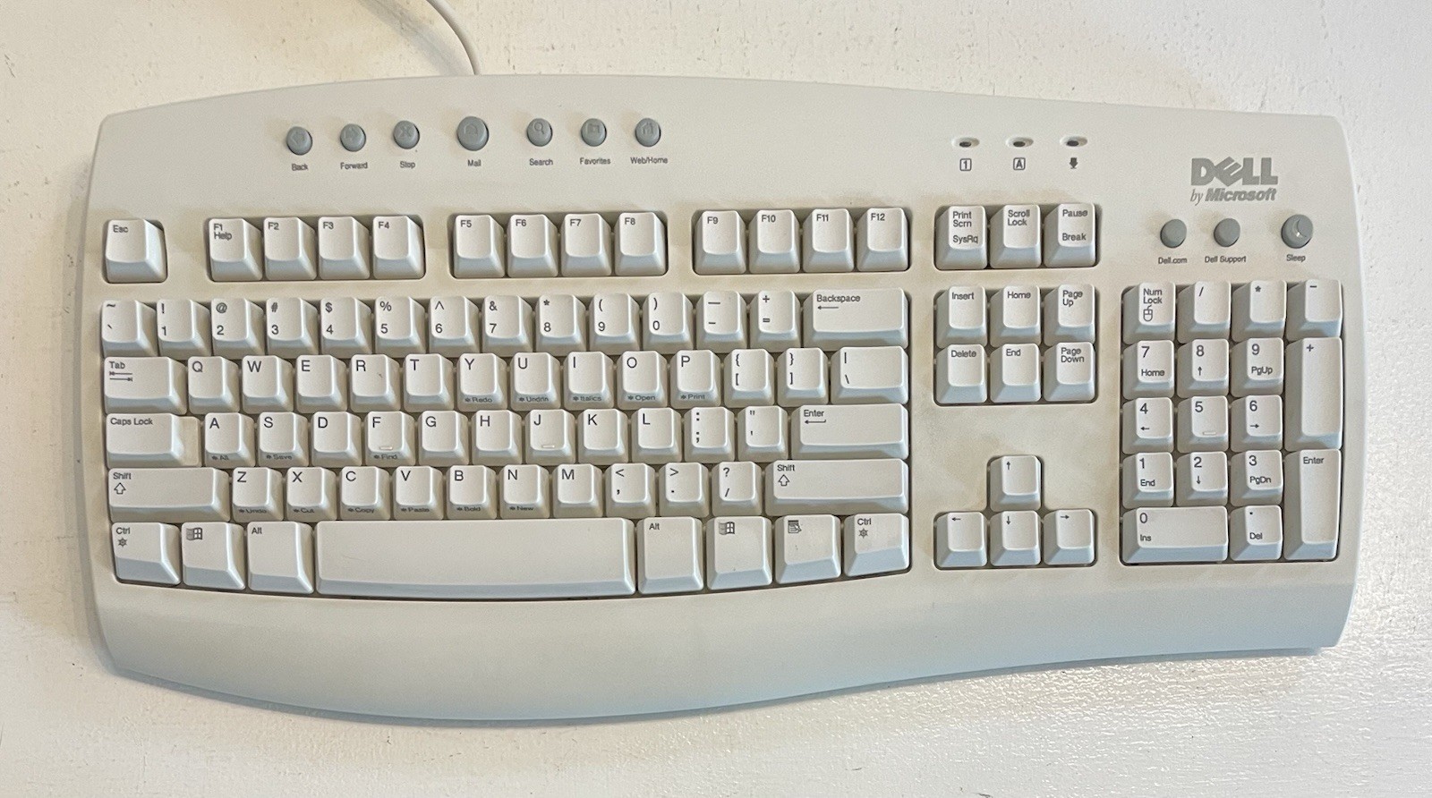 Dell Microsoft Internet Keyboard PS/2 Wired Model RT-9410 V.6FTW Vintage
