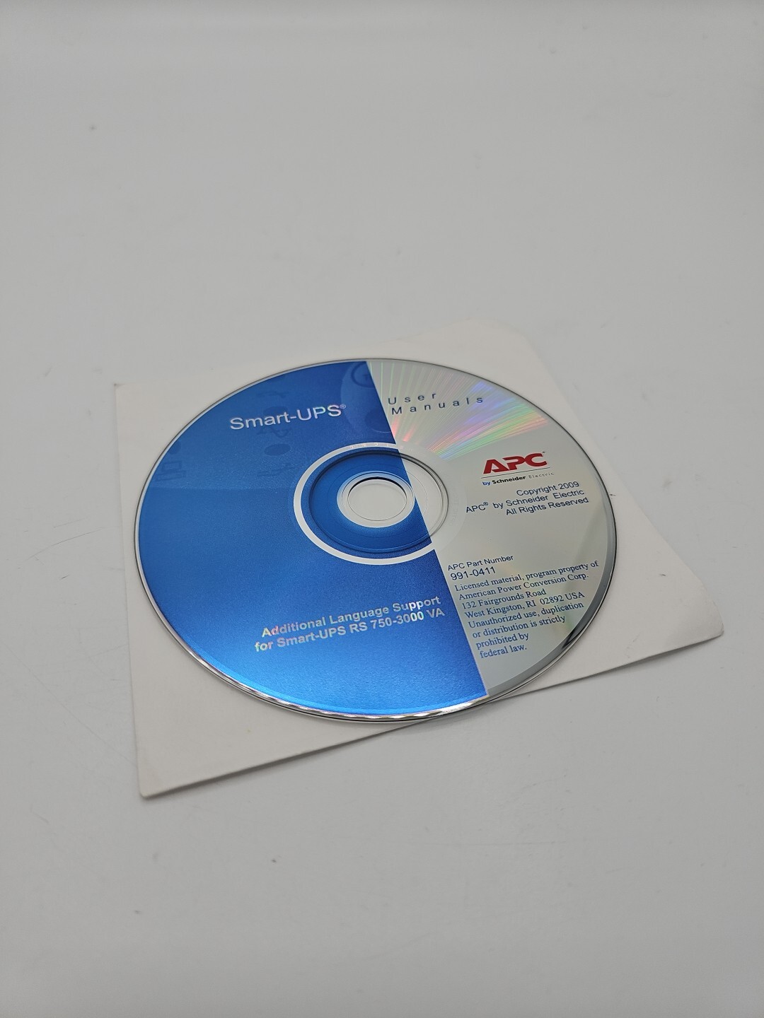 APC SMART-UPS USER MANUALS 991-0411 ADDITIONAL LANGUAGE SUPPORT RS 750-3000 VA