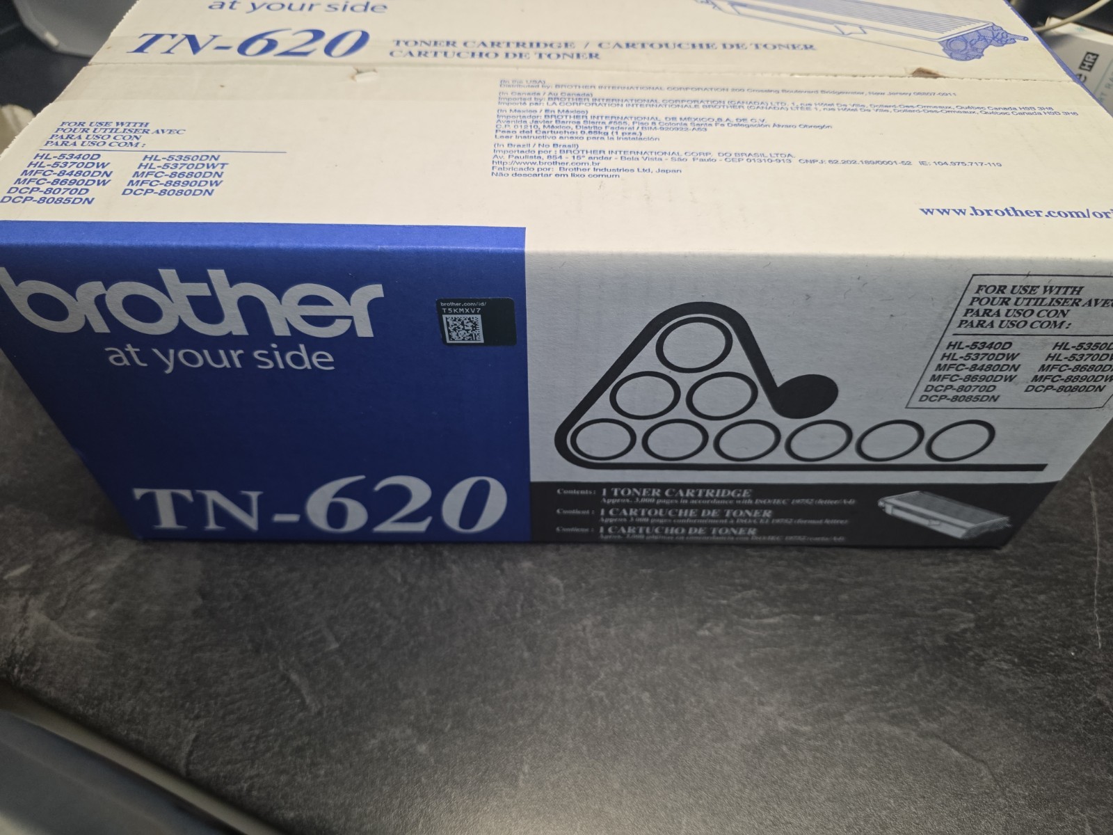 NEW GENUINE - BROTHER TN-620 BLACK TONER - SEALED 