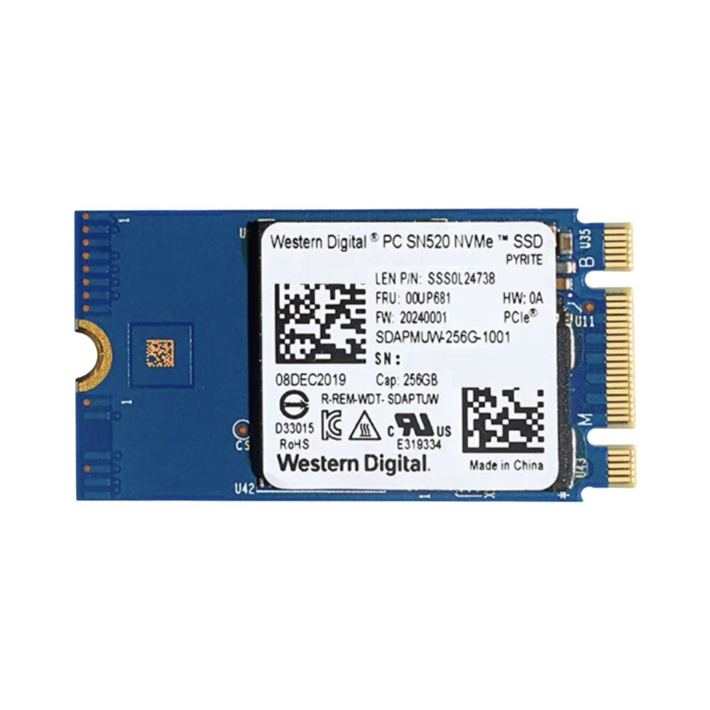 Western Digital PC SN520 NVMe 256GB M.2 2242 PCIe3 x 2 For Lenovo Laptop