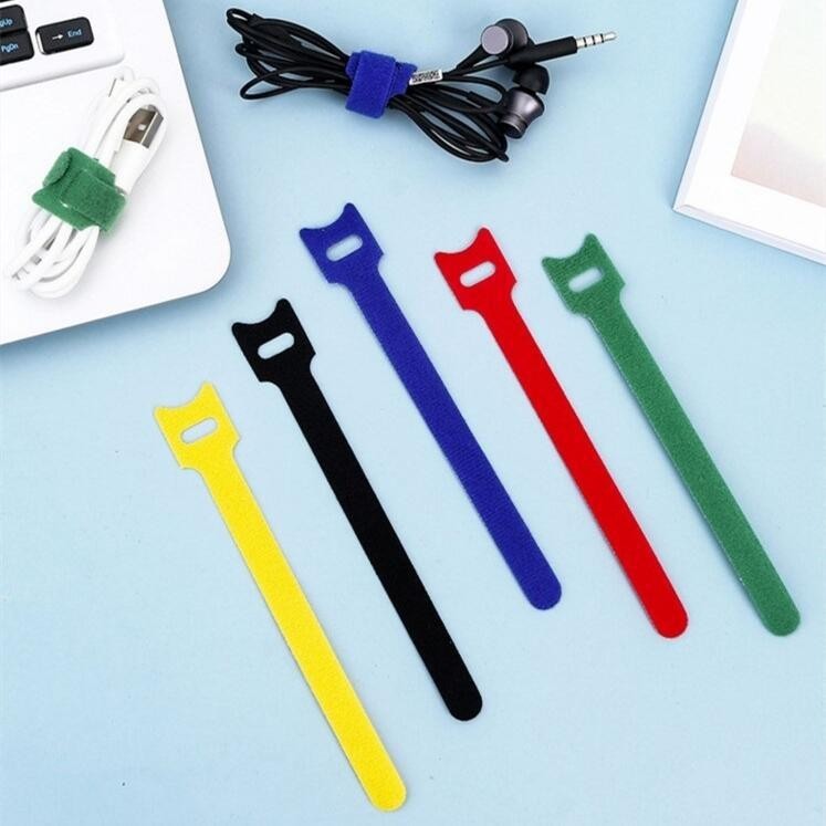 1000 Pcs Hook and Loop Cable Ties Bulk Wholesale Reusable Cord Management Lot