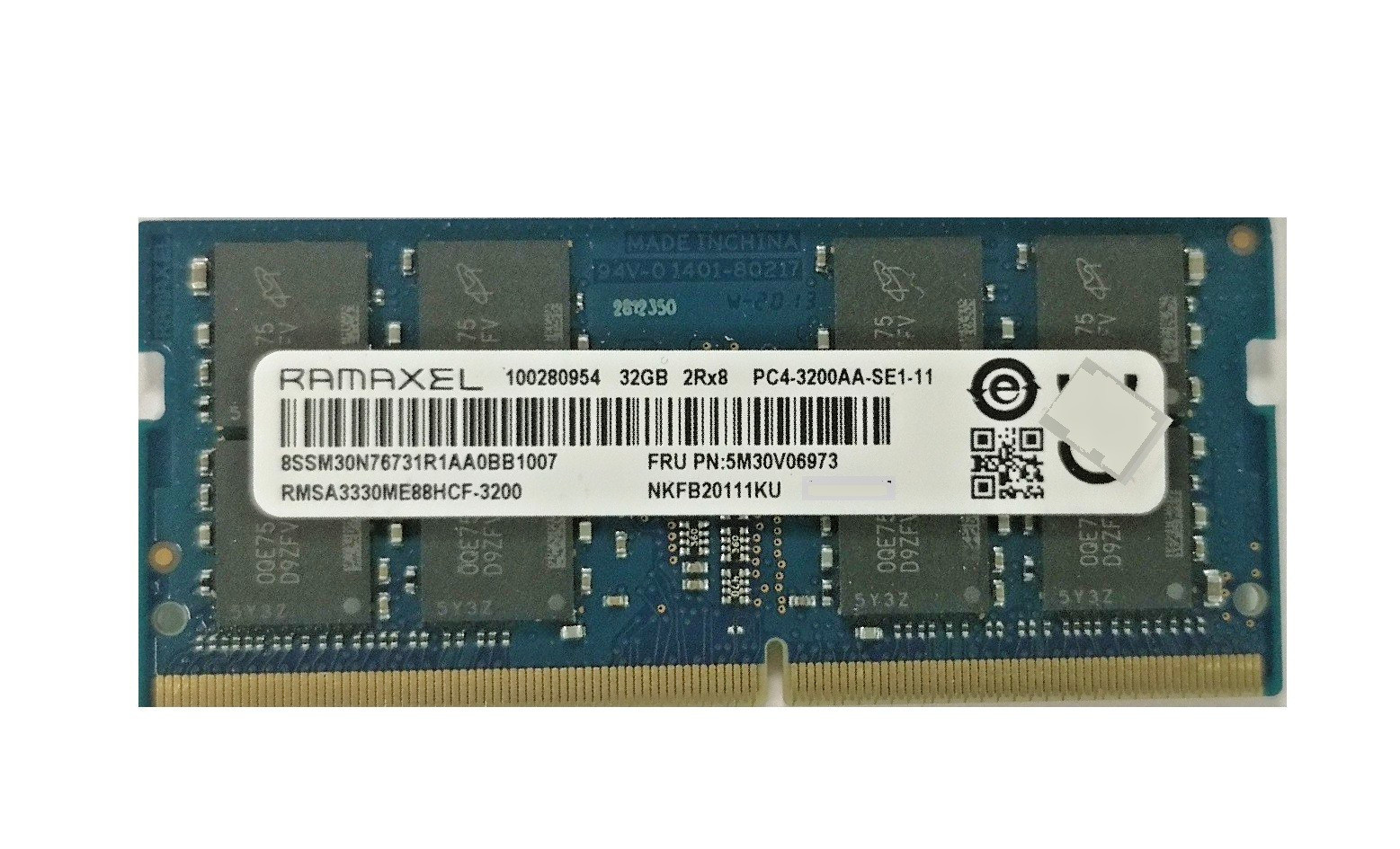 NEW Lenovo OEM FRU PN: 5M30V06973 RAMAXEL 32GB DDR4 3200MHz SODIMM Laptop Memory