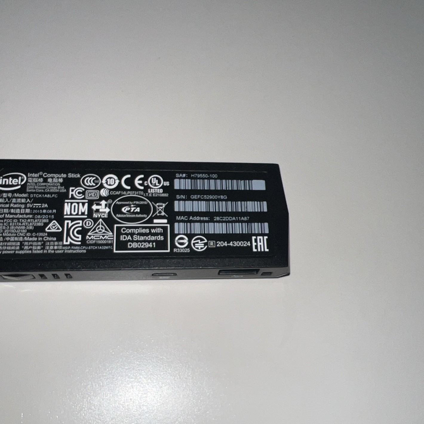 Intel Compute Stick STCK1A8LFC 1GB Linux Ubuntu 14.04 New In Box