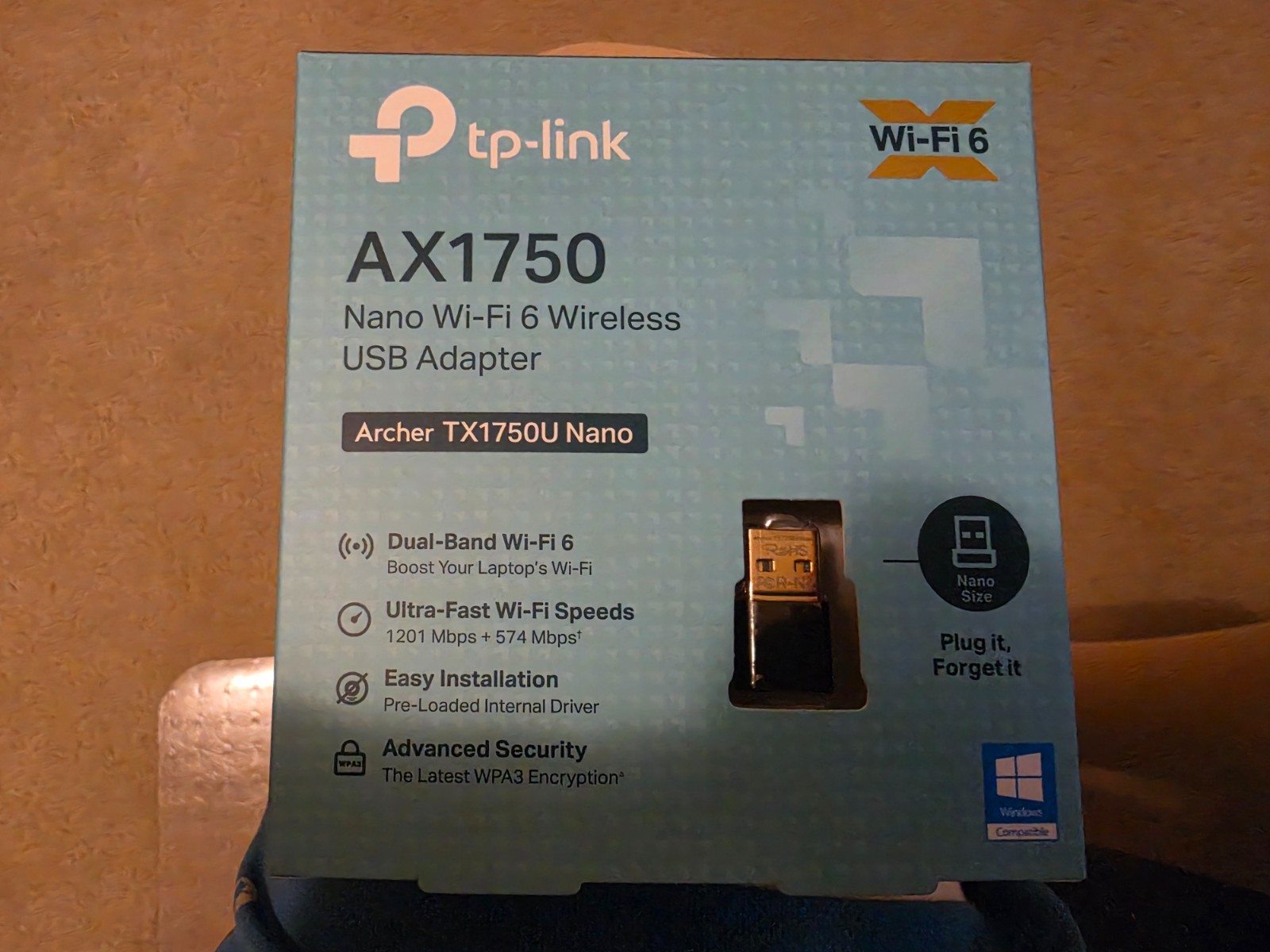 TP-Link AX1750 Nano Wi-Fi 6 Dual-Band Wireless USB Adapter Archer TX1750U Nano™