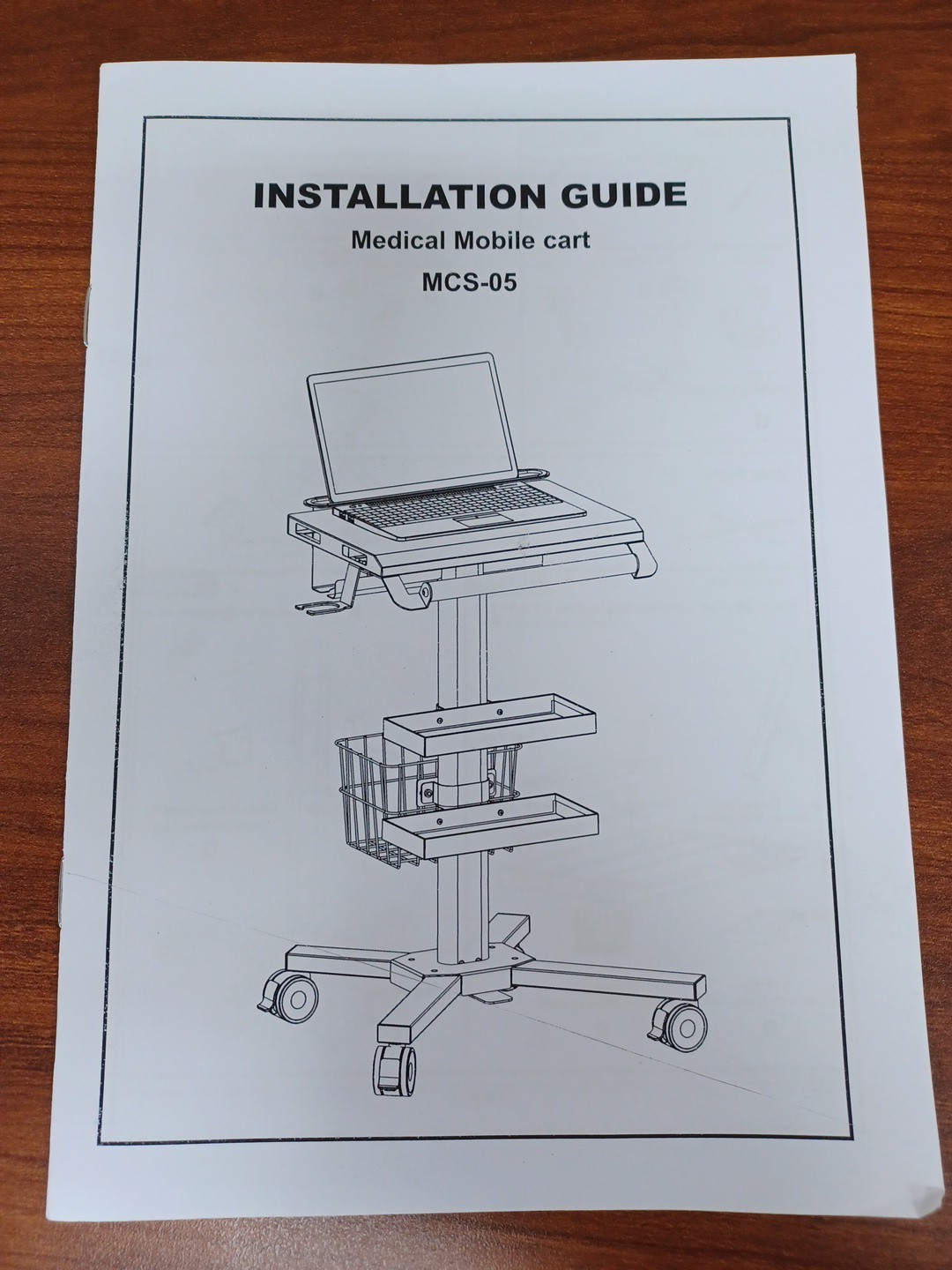 MB-C07 Height Adjustable Anti-Theft & Slip Medical Laptop Workstation: White