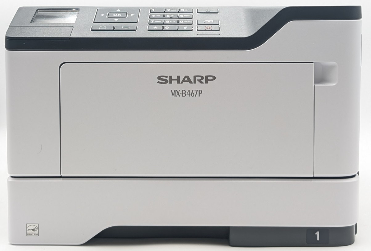 Sharp MX-B467P Monochrome Laser Printer 46 PPM Duplex Network Ultra Low 5k Pages