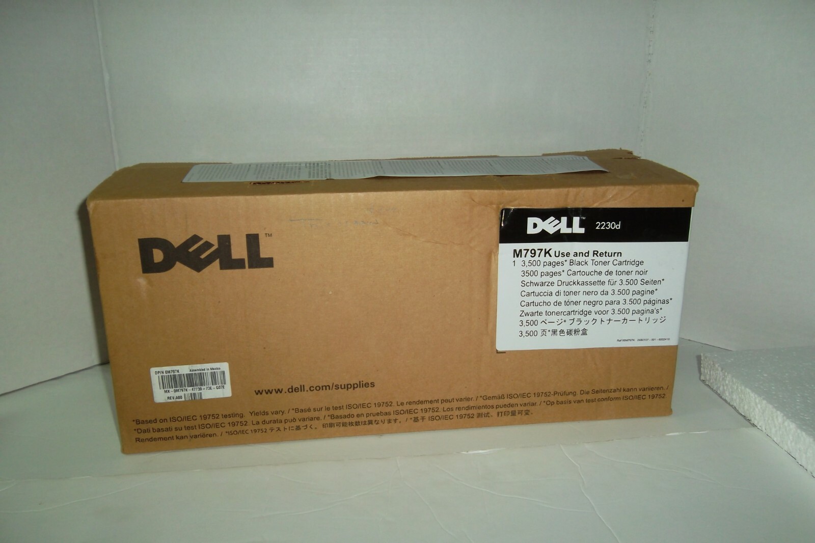 Dell 2230d Toner Cartridge Black 3500 High Page Yield 330-4130 M797K Genuine NEW
