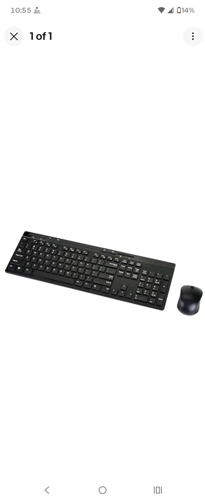 Amazon Basics Wireless Keyboard & Mouse Combo, Full-Sized, Black NEW OPEN BOX