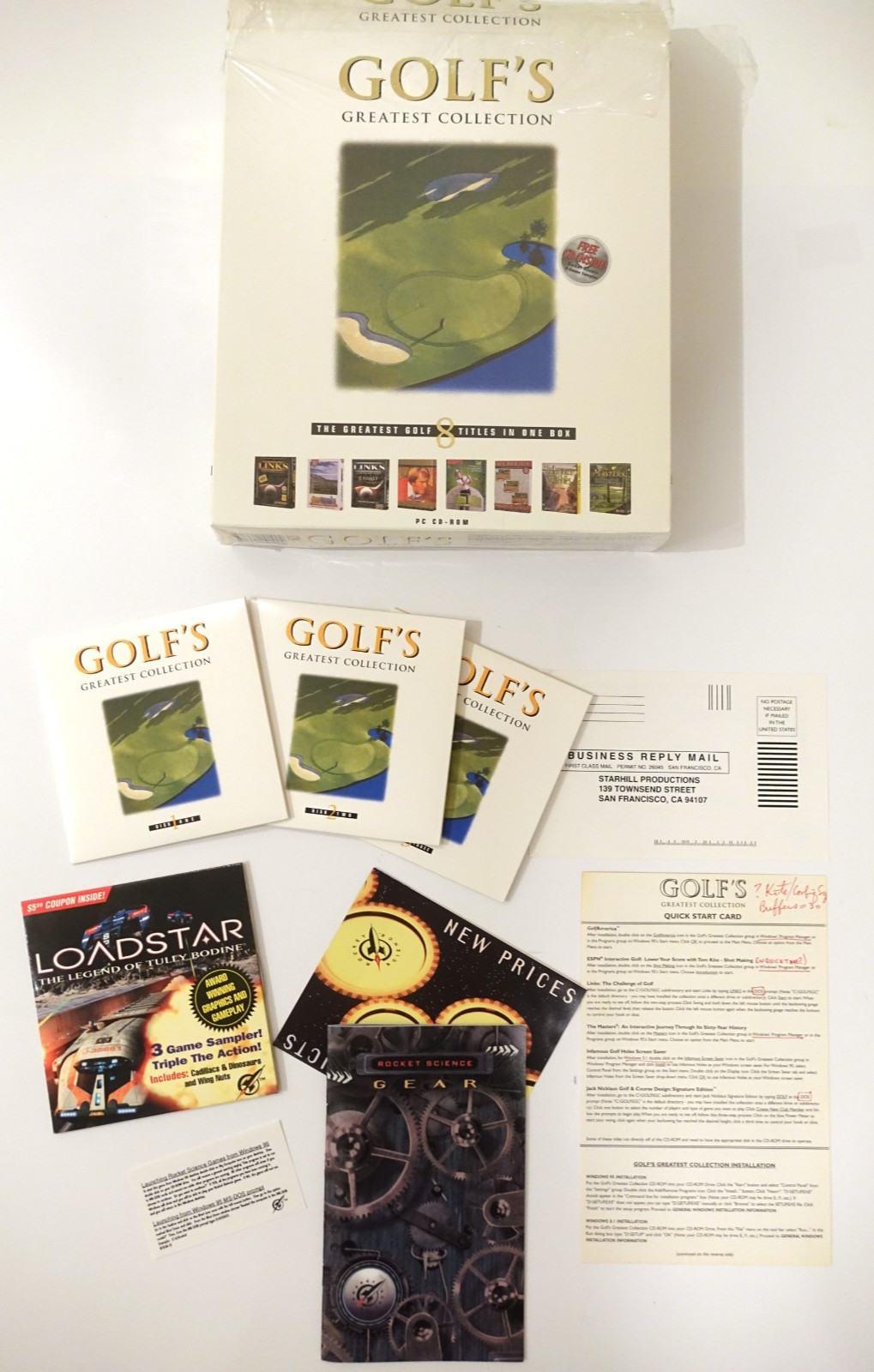 Jack Nicklaus Edition Golf’s Greatest Collection 8 Titles PC 3 CD-ROMs + Demo 