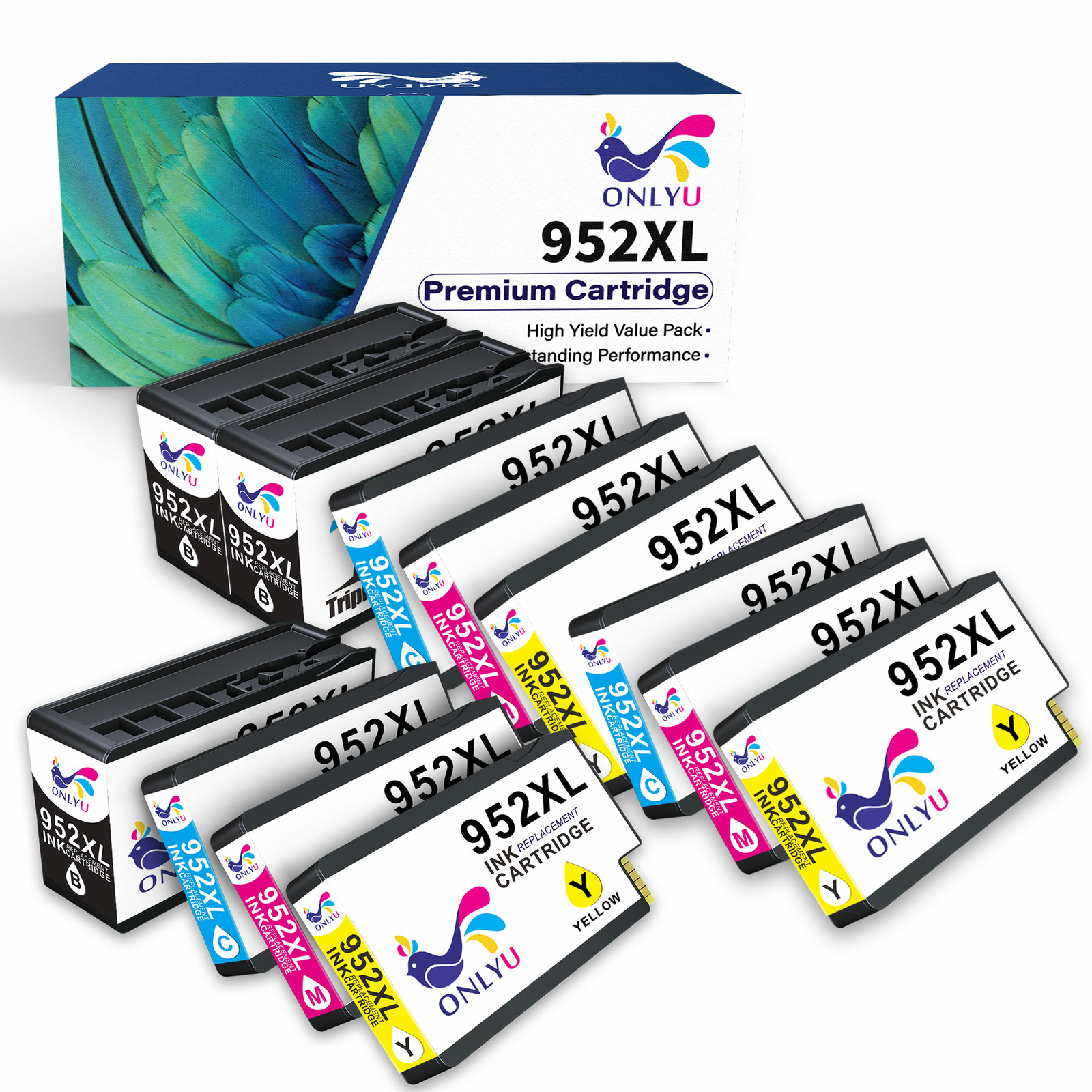 12PCS High Yield Ink for HP 952XL Officejet Pro 7740 8710 8210 8720 8216 8715
