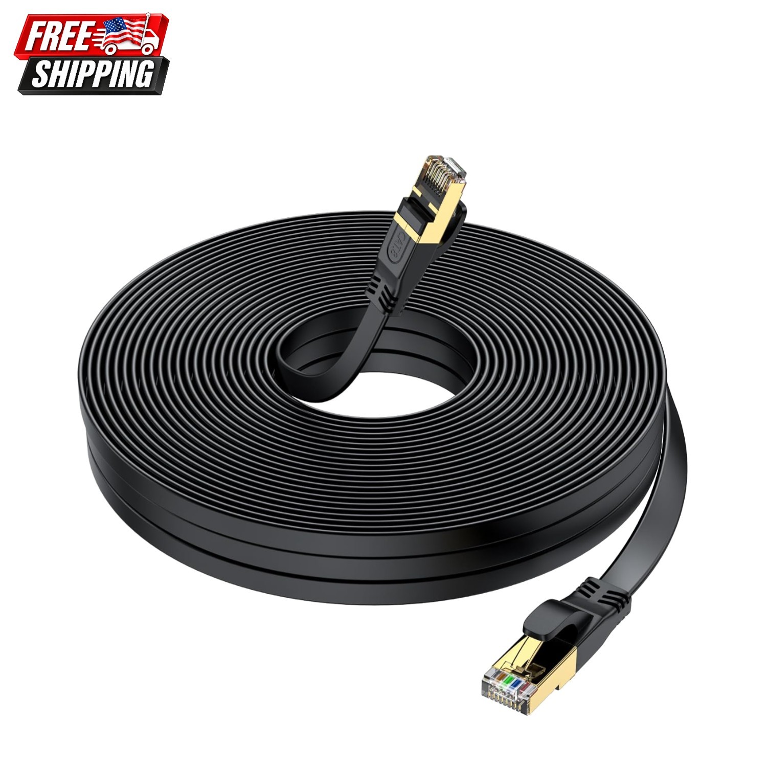 Ultra-Fast Cat 8 Ethernet Cable 50FT - Perfect for Gaming & Streaming Needs