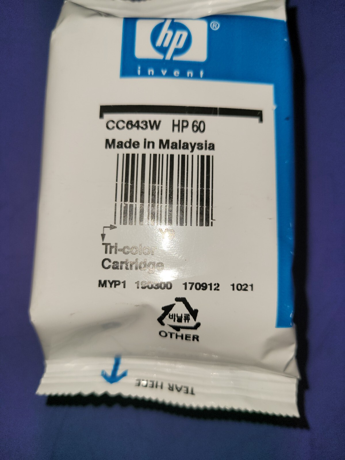 GREAT PRICE | GENUINE HP 60 CC643W TRI-COLOR INK CARTRIDGE | 7+ AVAILABLE 