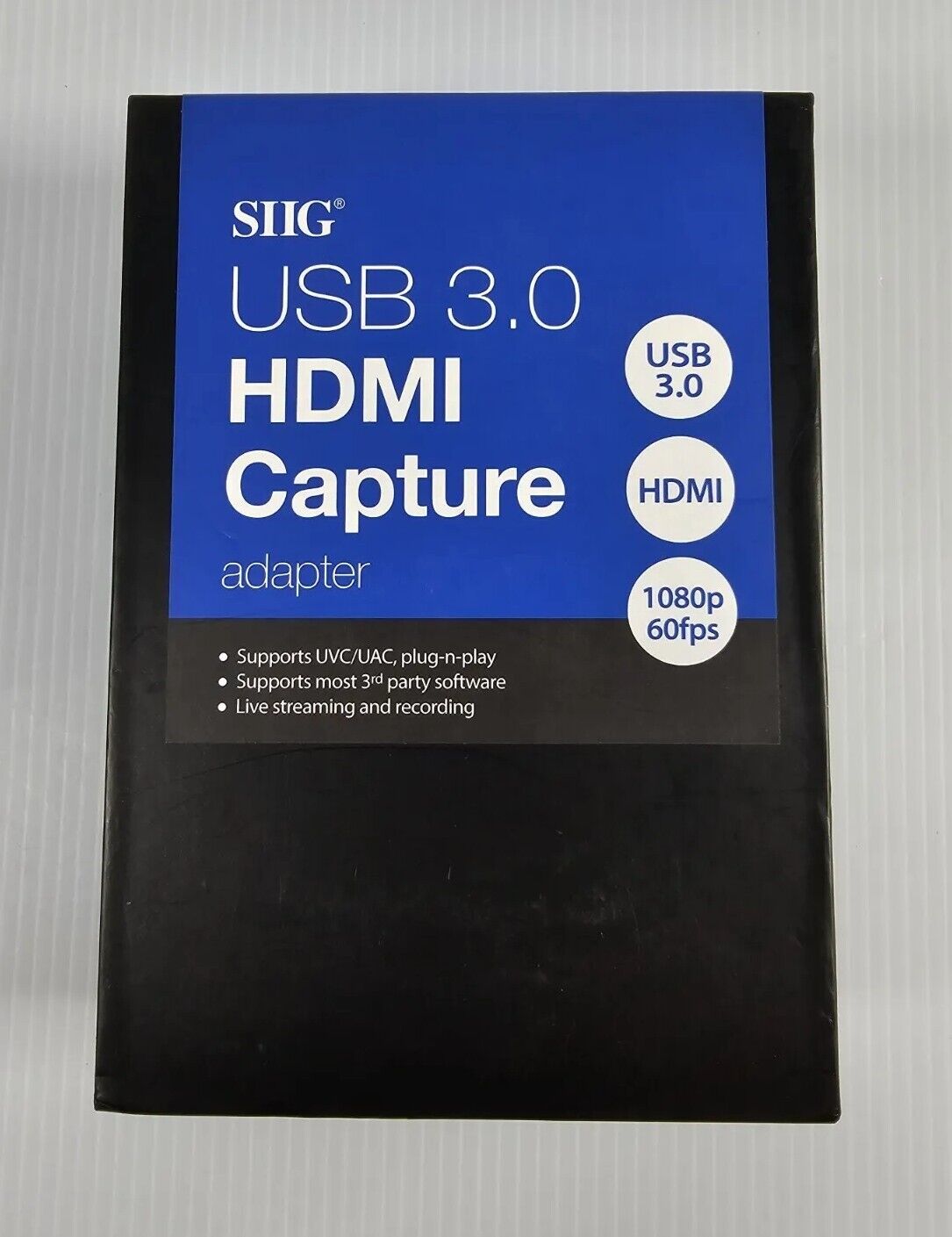 SIIG USB 3.0 HDMI Capture Adapter - 1080p 60fps Stream and Record (CE-H22V14-S1)