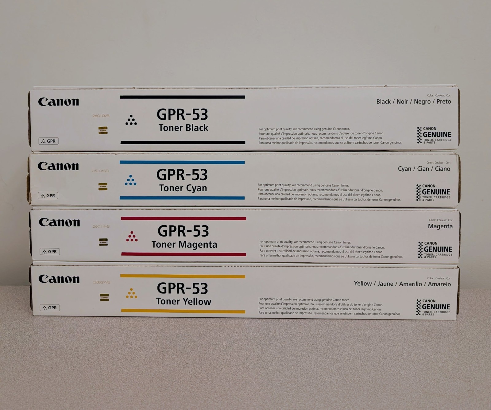 Canon Genuine Toner Set GPR-53 - Black/Cyan/Magenta/Yellow