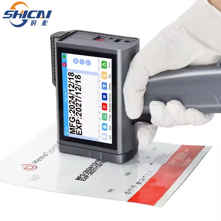 Aluminum shell handheld inkjet printer 25.4mm date pattern text number logo