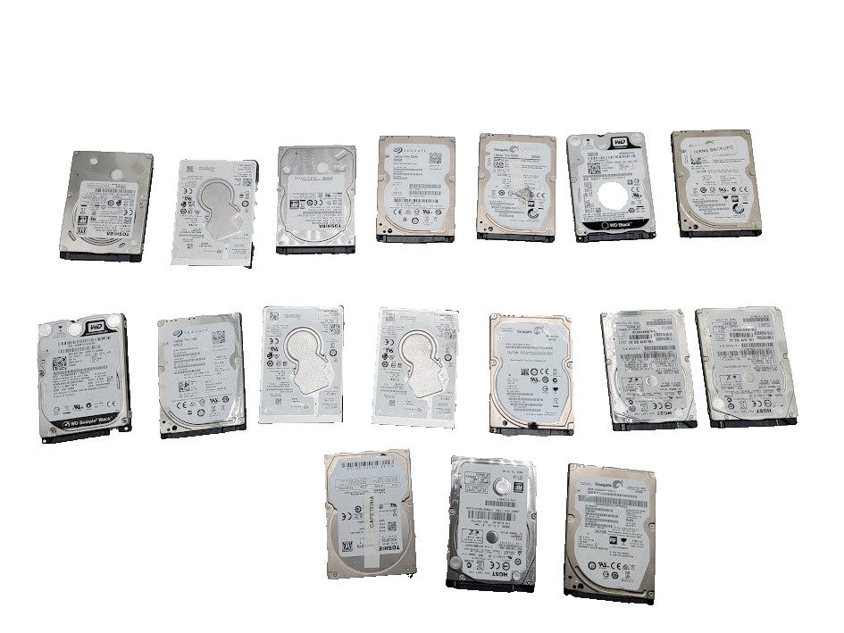 Lot of 17 HDD 500gb 2.5" SATA different brands check the description