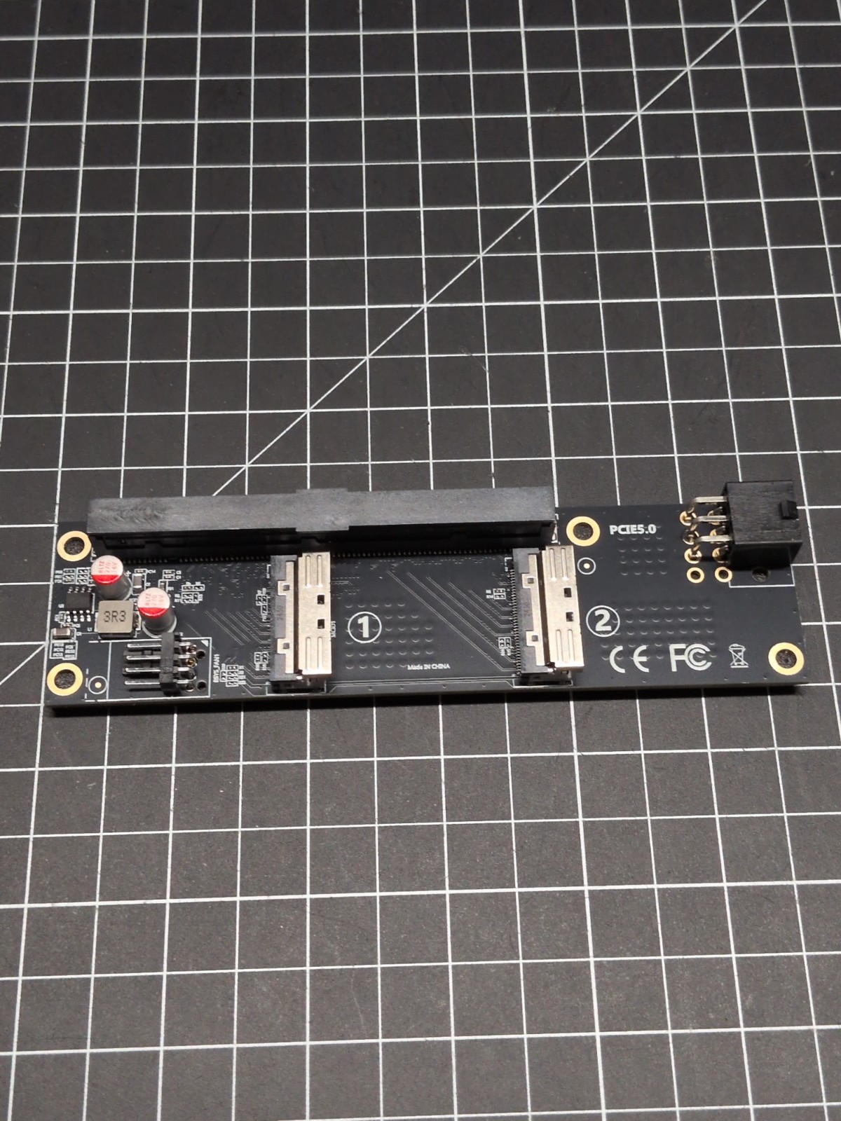 2 Port MCIO 8I To PCIe x16 Slot SFF-TA-1016 Adapter PCle 5.0 MCIO x16/x8 US