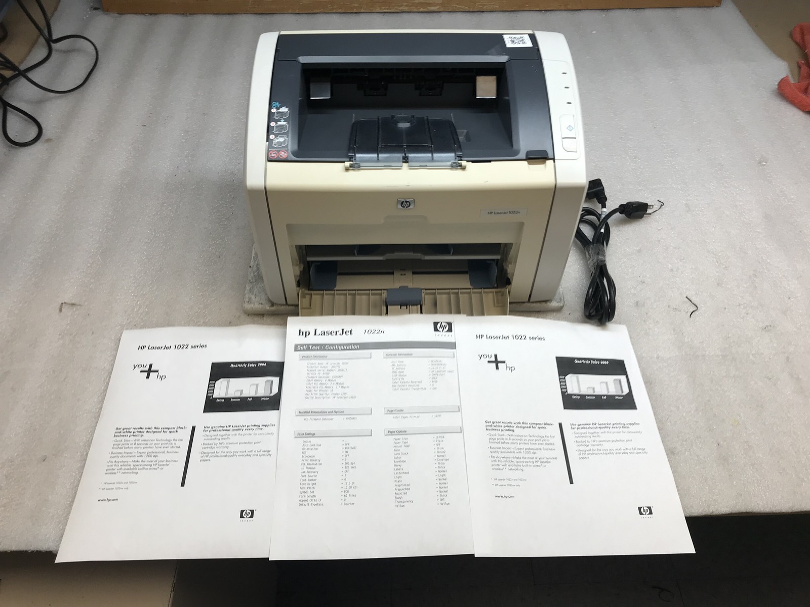 HP LaserJet 1022 Monochrome Laser Printer 12K Page Count With Toner