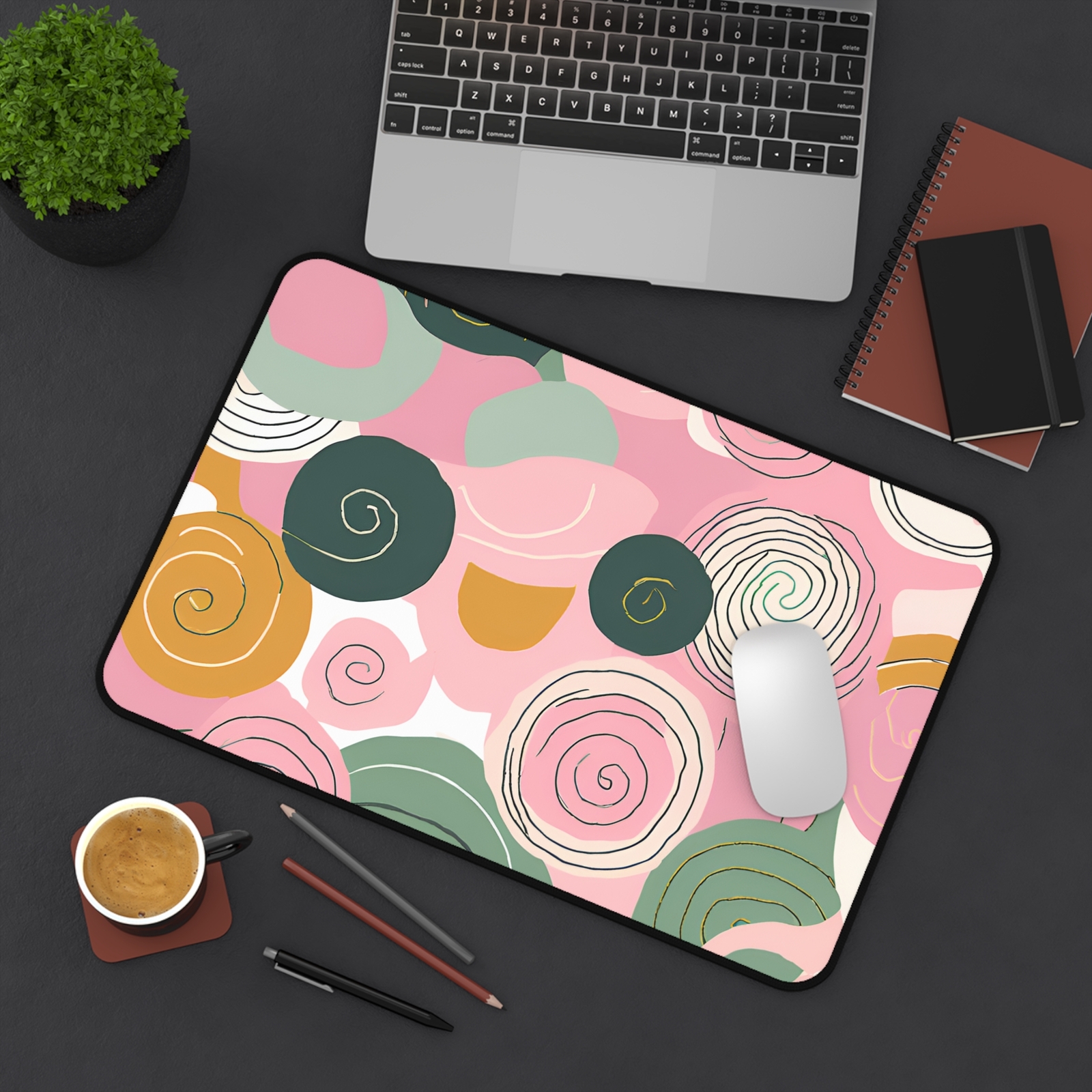 Bright Abstract Desk Mat – Vibrant Design Office Decor, and Computer Accessories