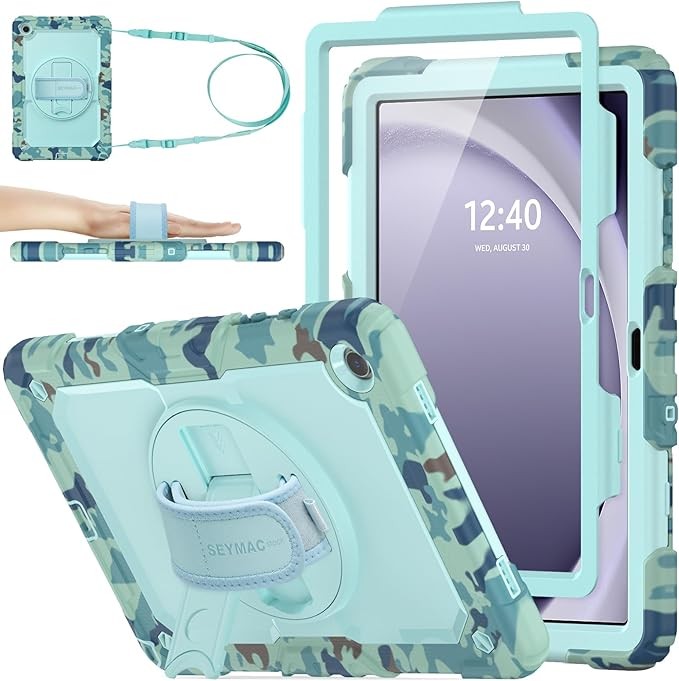 1 Pack Case for Samsung Galaxy Tab A9+ Plus 11'' with Screen Protector & Stand