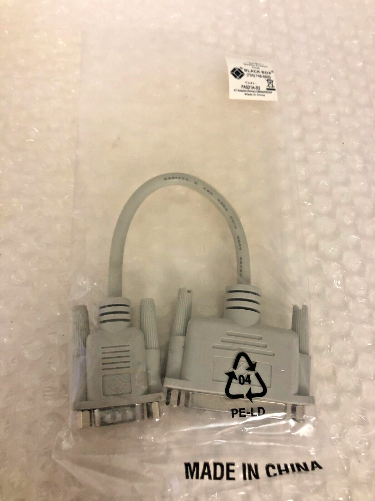 NEW Black Box FA521A-R2 AT Adapter Serial DB9 Male DB25 Female