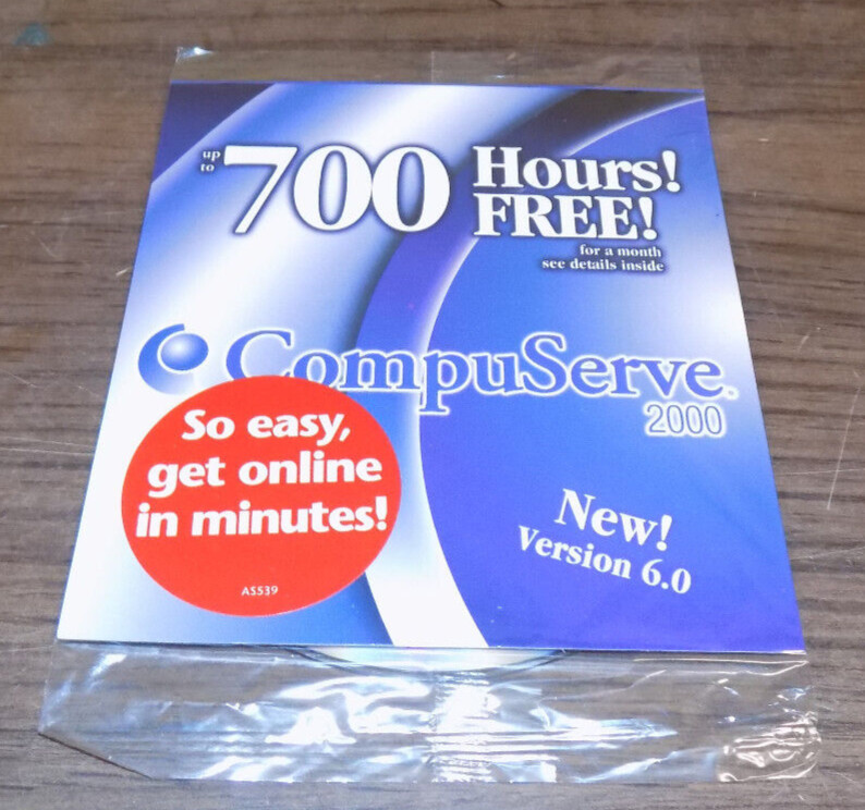 Vintage CompuServe 2000 Version 6.0 Internet CD New