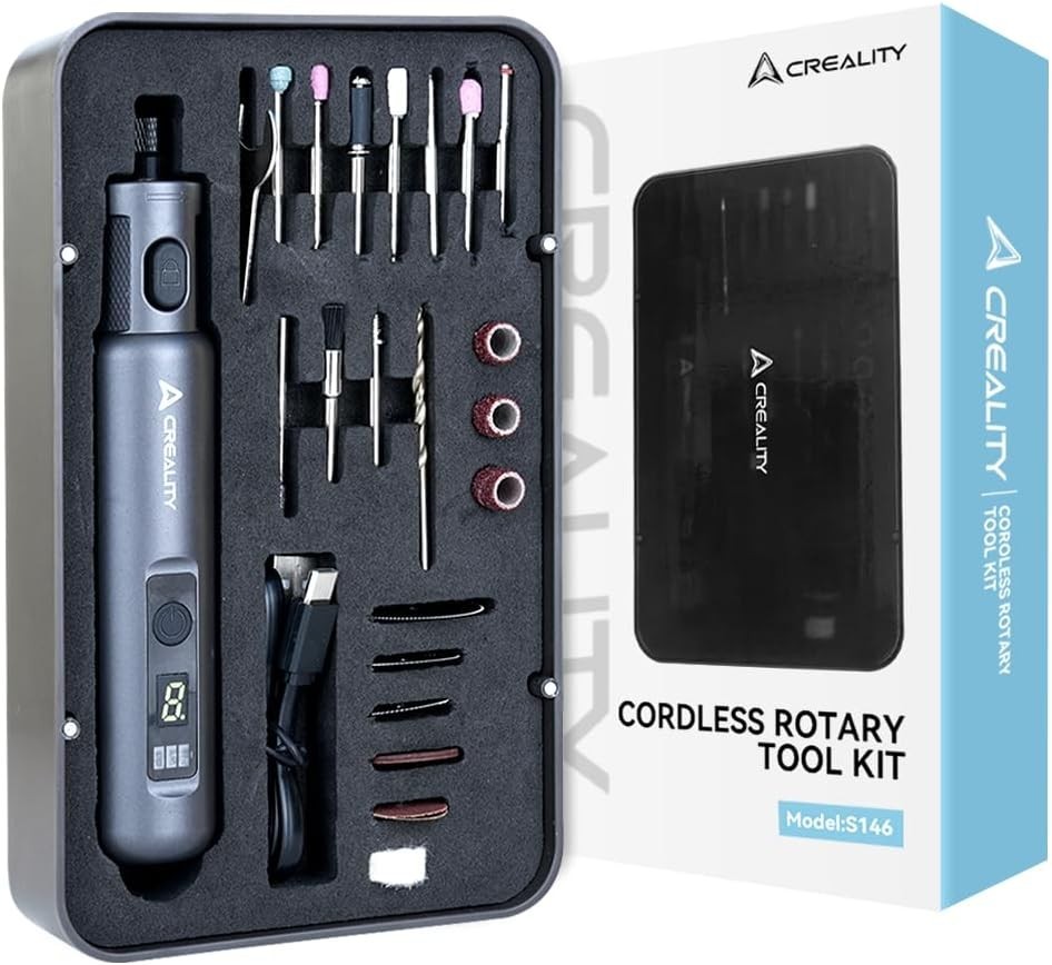 3D Printer Tools, Cordless Rotary Tool Kit 25Pcs Cordless Handheld 3.7V Multi-Fu
