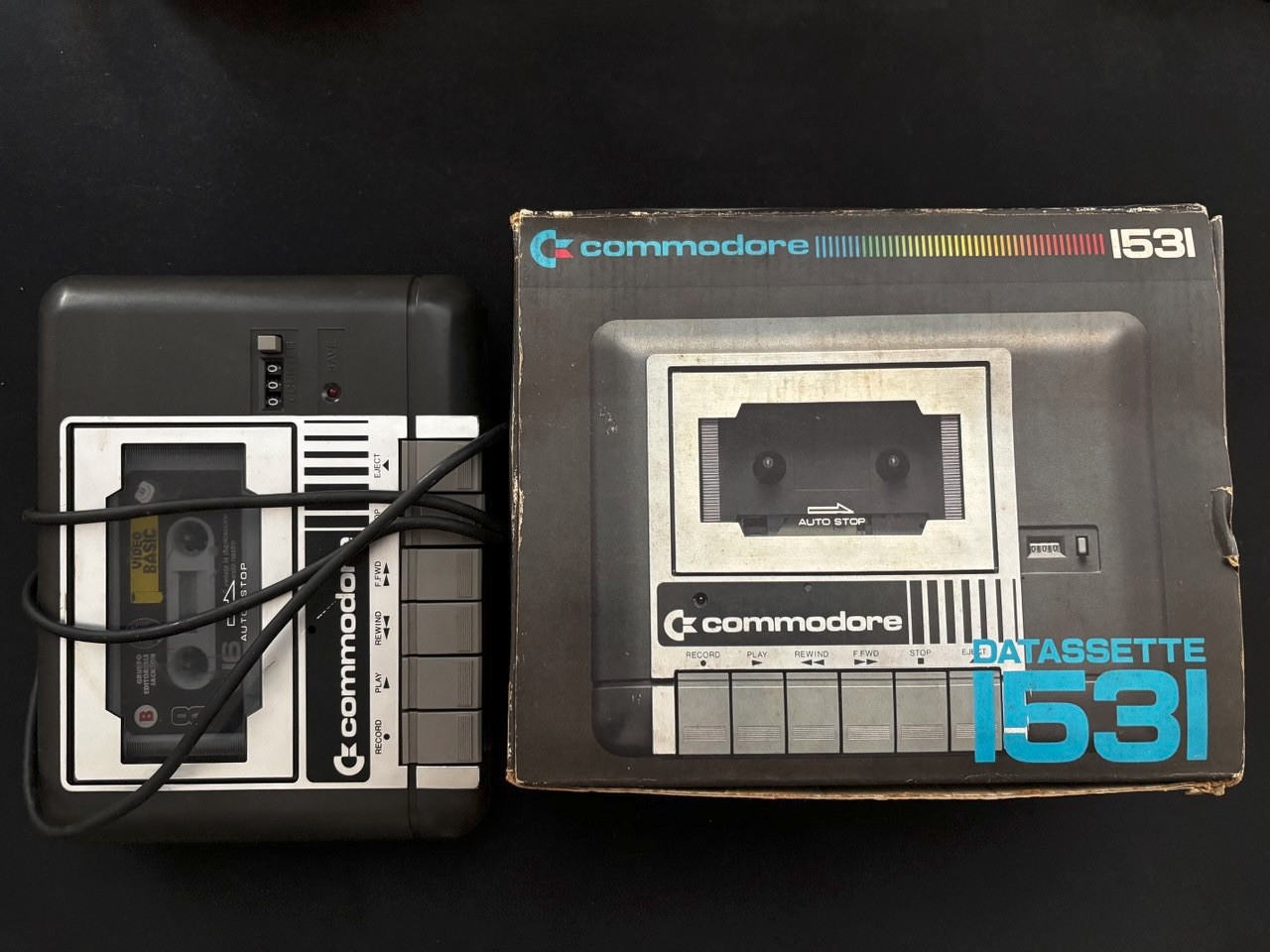 📼 Commodore Datassette 1531 with Original Box + Basic Video Cassette