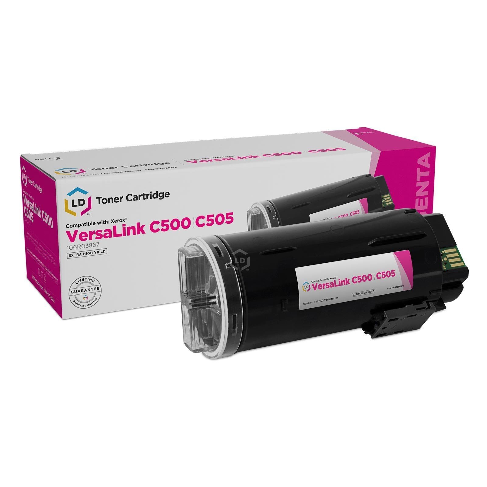 LD Compatible Xerox 106R03867 Extra HY Magenta Toner for Versalink C500, C505