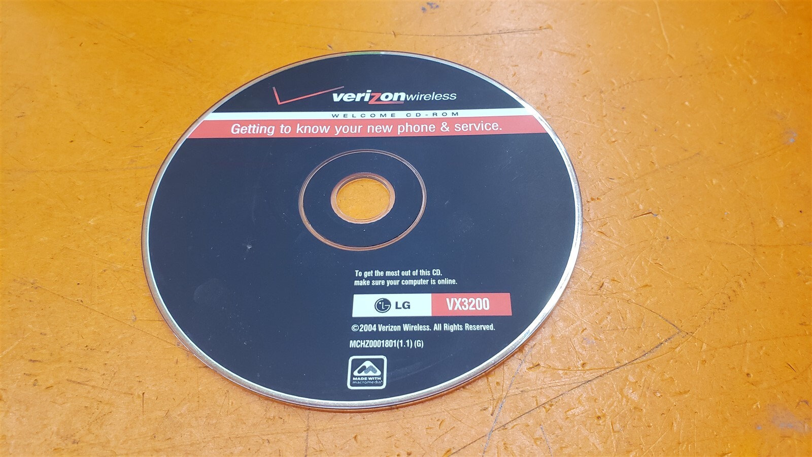 ⭐️⭐️⭐️⭐️⭐️ Verizon Wireless Welcome CD-ROM LG VX3200 Disc Only 