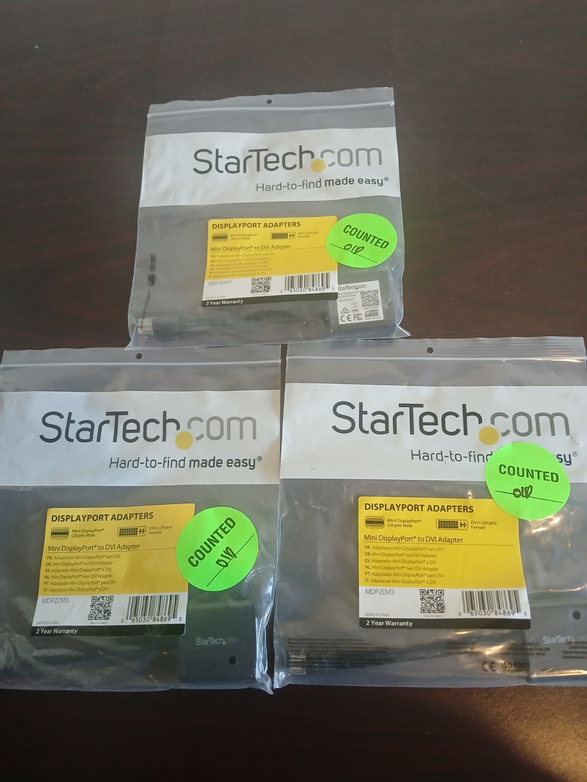 StarTech.com Mini DisplayPort To DVI Adapter MDP2DVI3 *Lot Of 3*