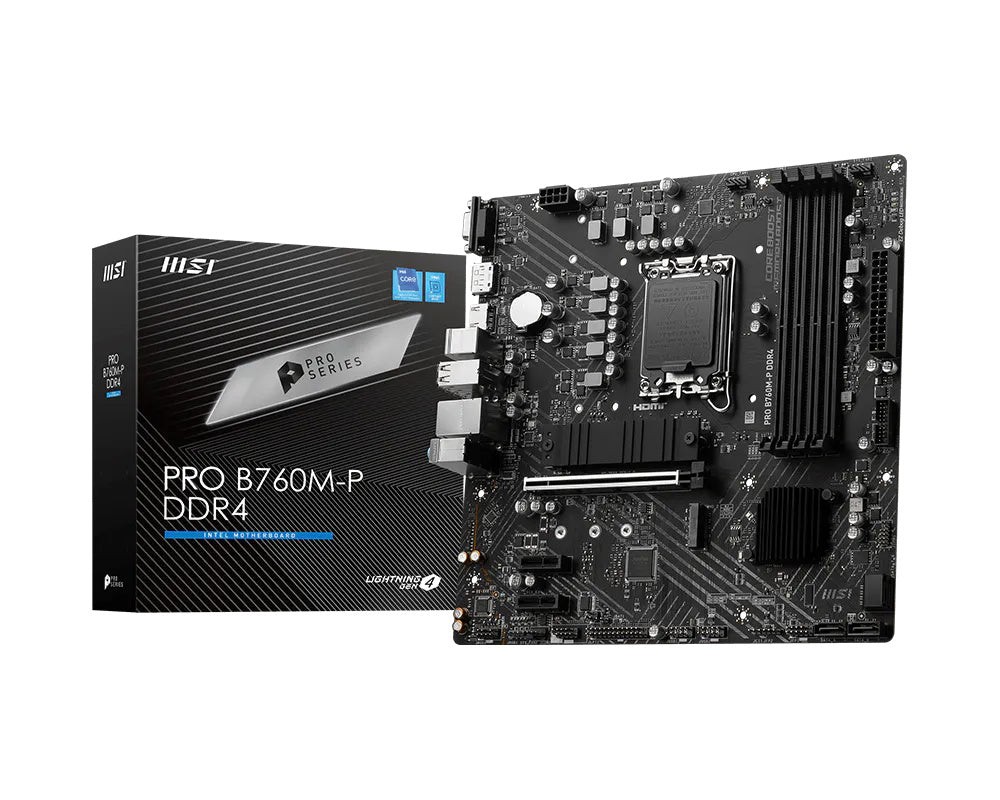 MSI PRO B760M-P DDR4 Motherboard — New | 3-Year Manufacturer's Warranty