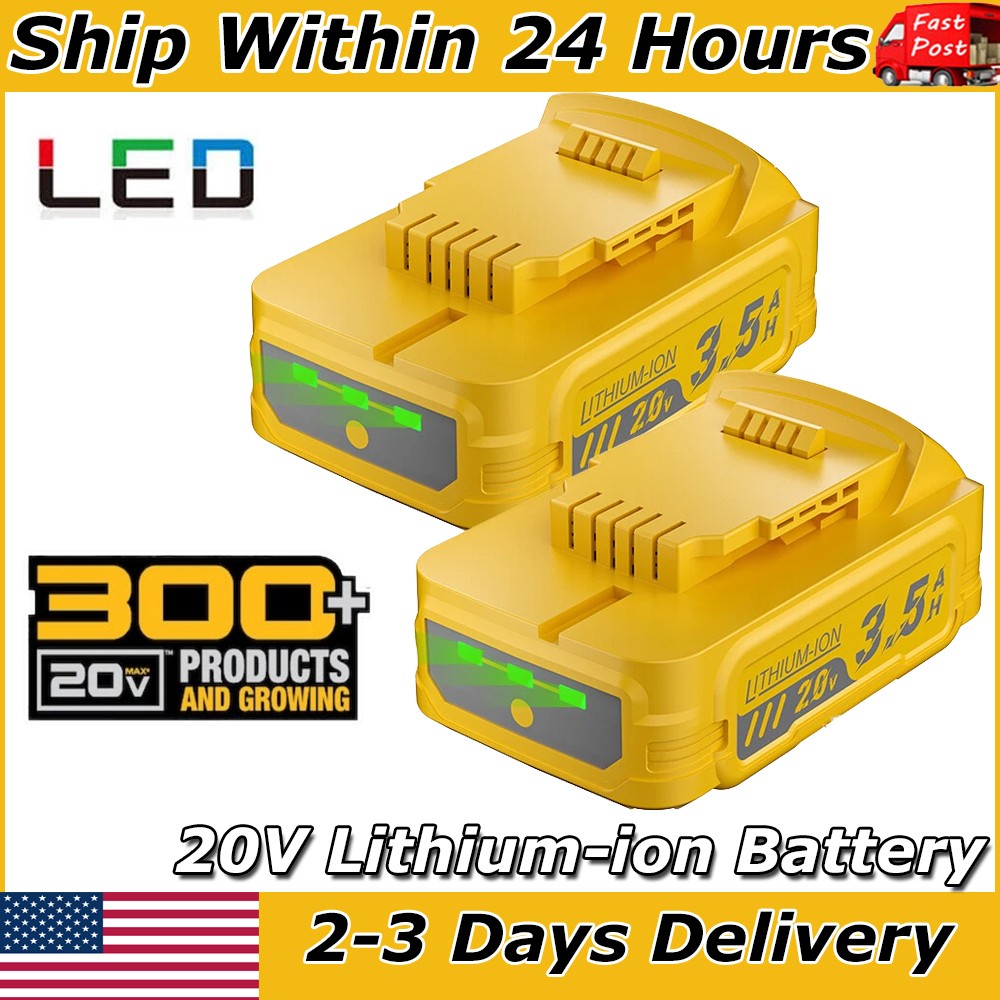 2PACK For DeWalt DCBP034-2 20V Max 3.5Ah Lithium Compact Battery DCBP034 DCB200