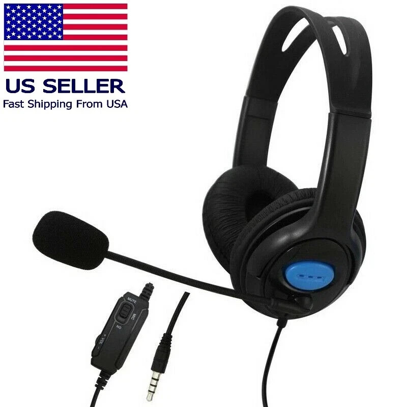 Wired Gaming Headset Stereo Bass Surround Sound Headphones Mic PS4 Xbox One PC