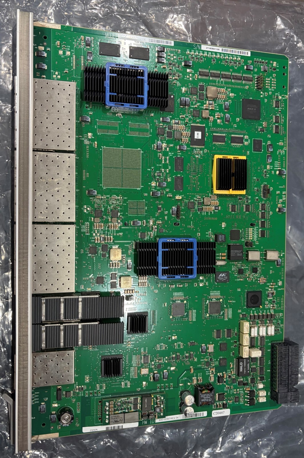 100-03656, CALIX E7-2 GPON-4 r2 line card (4x GPON OIM, 8x GE SFP, 2x 10GE XFP,