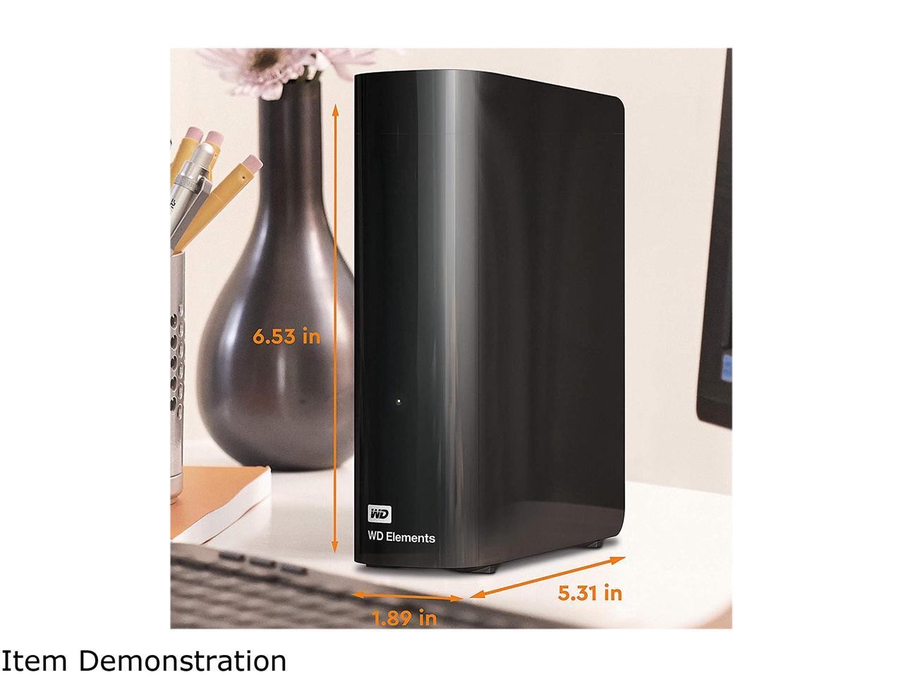 WD Elements 18TB USB 3.0 Desktop External Hard Drive NE-WDBWLG0180HBK-NESN Black