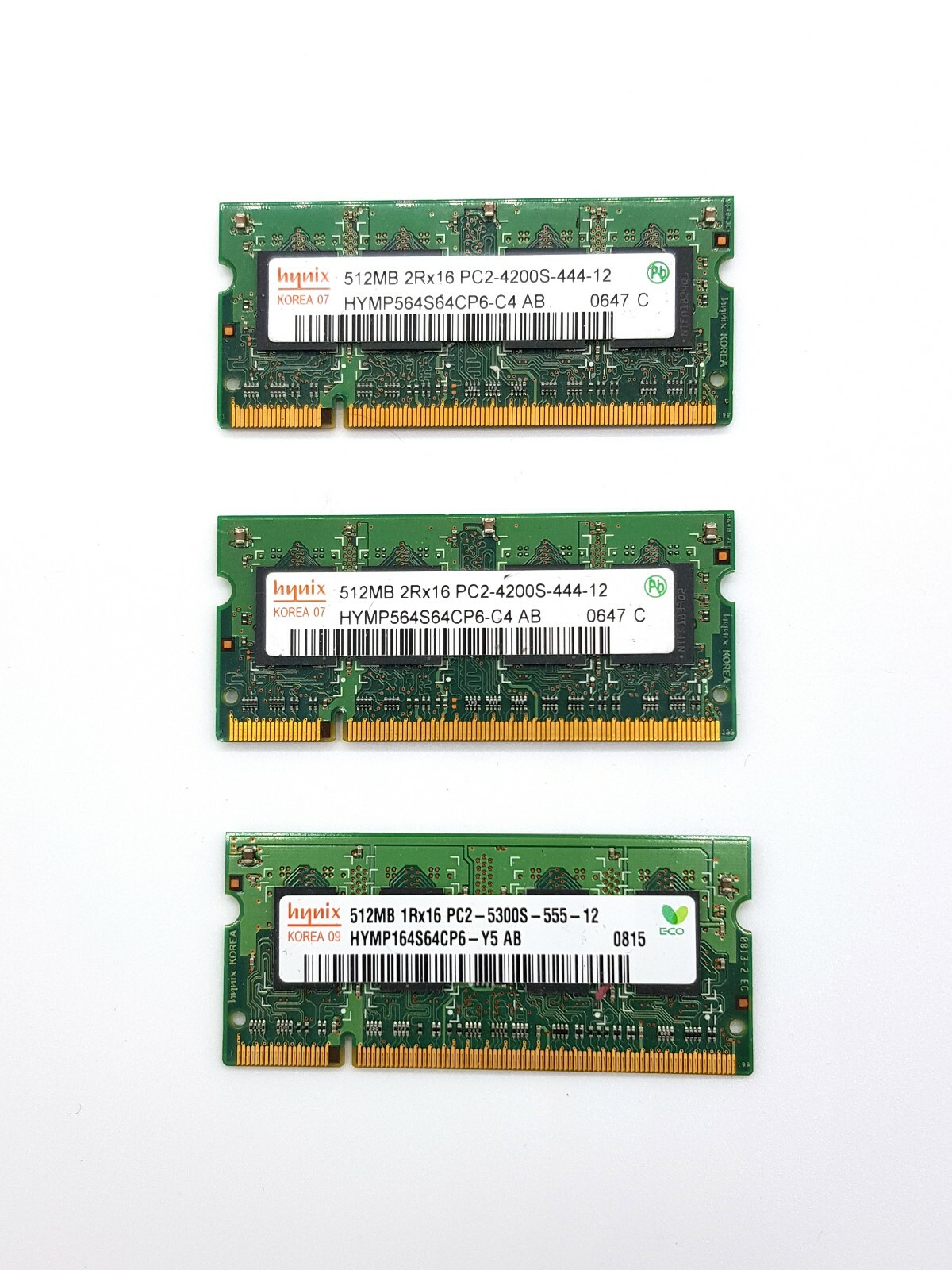 3 x 512MB Hynix Laptop RAM Memory MHz DDR2 SODIMM PC2-4200 PC2-5300 666 533MHz