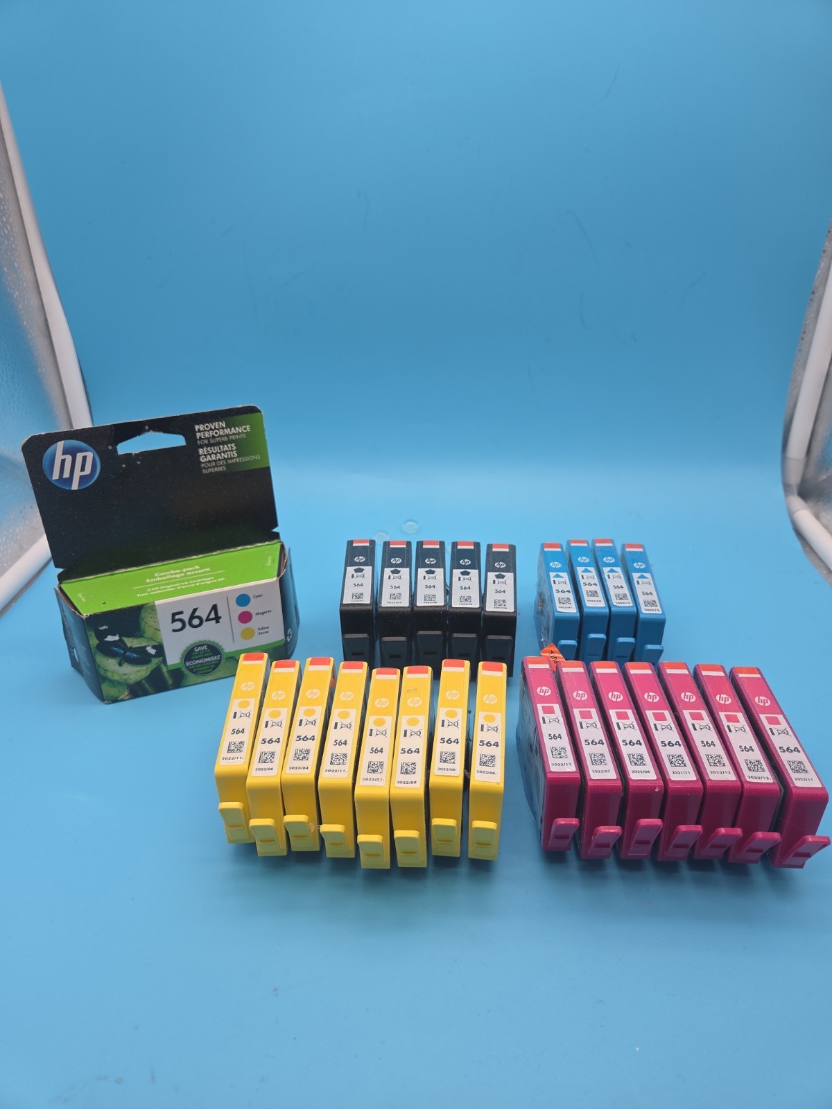 LOT OF HP 564 Ink Cartridges Packs- Black/Cyan/Magenta/Yellow