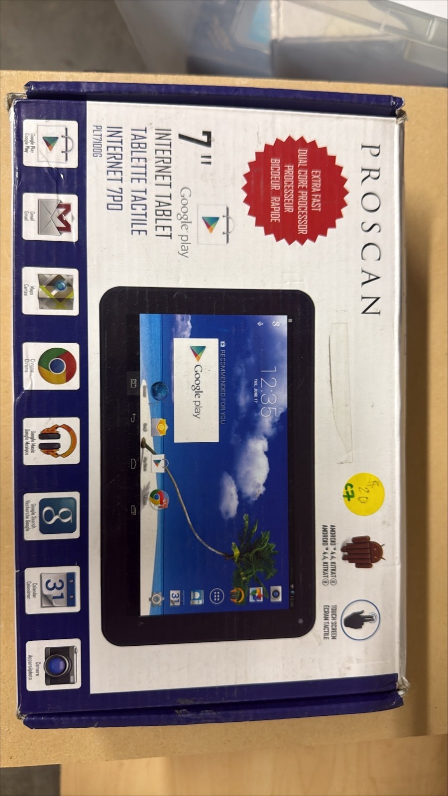 Proscan 8" Android Tablet WiFi Touchscreen Portable Internet Tablet
