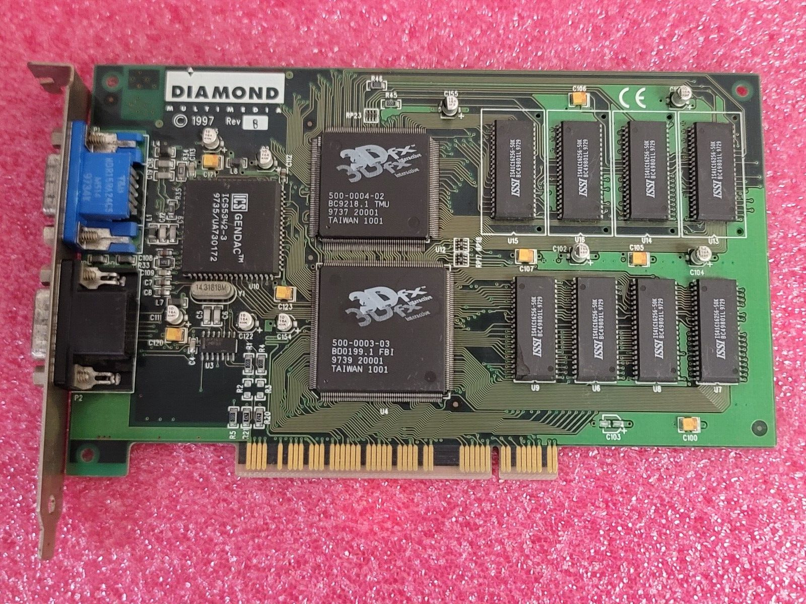 Diamond Monster 3Dfx Voodoo 4MB PCI Video Card DOS Retro Gaming #F7B