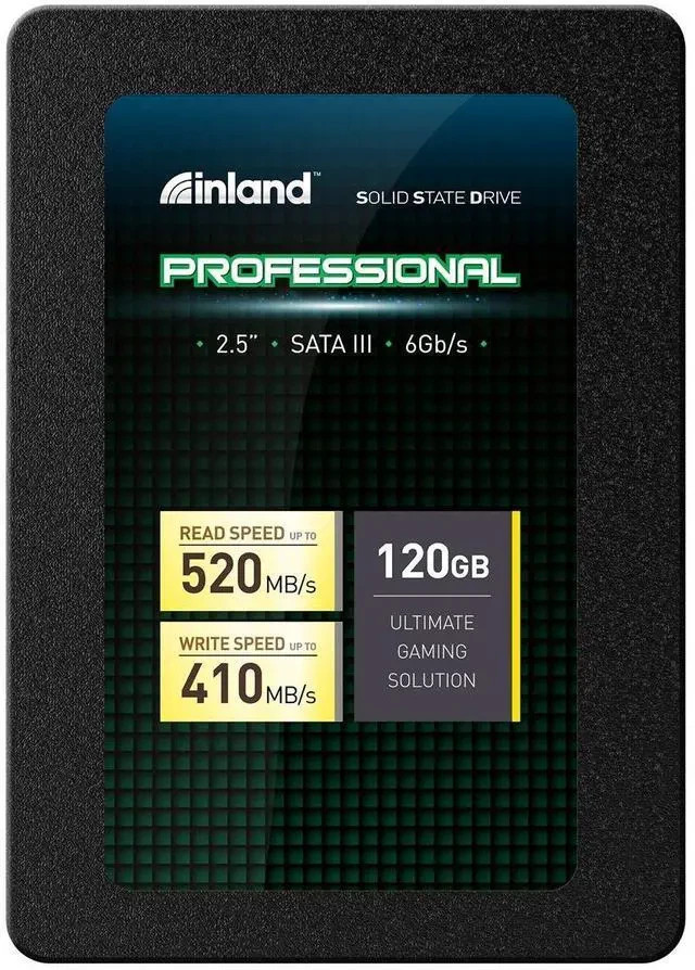 Inland 120GB 2.5" SATA III SSD Professional Solid State Drive 520MB/s 6Gb/s