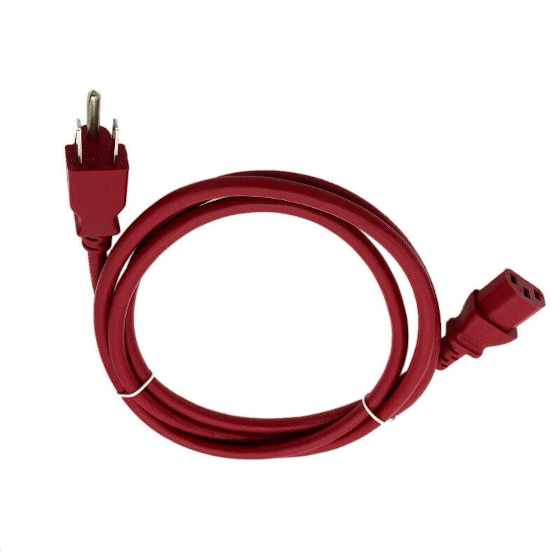 6Ft Power Cord RED for AKAI MPC1000 MPC4000 MPC2000 MPC2000XL