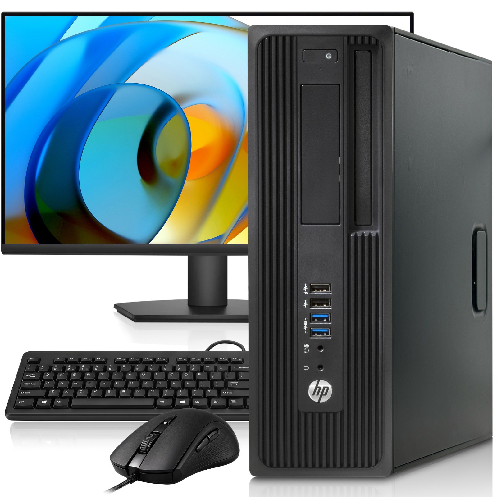 HP Z240 Desktop PC i7-6th 32GB RAM 1TB SSD 1TB HDD 24” LED KB&M Wi-Fi Windows 11