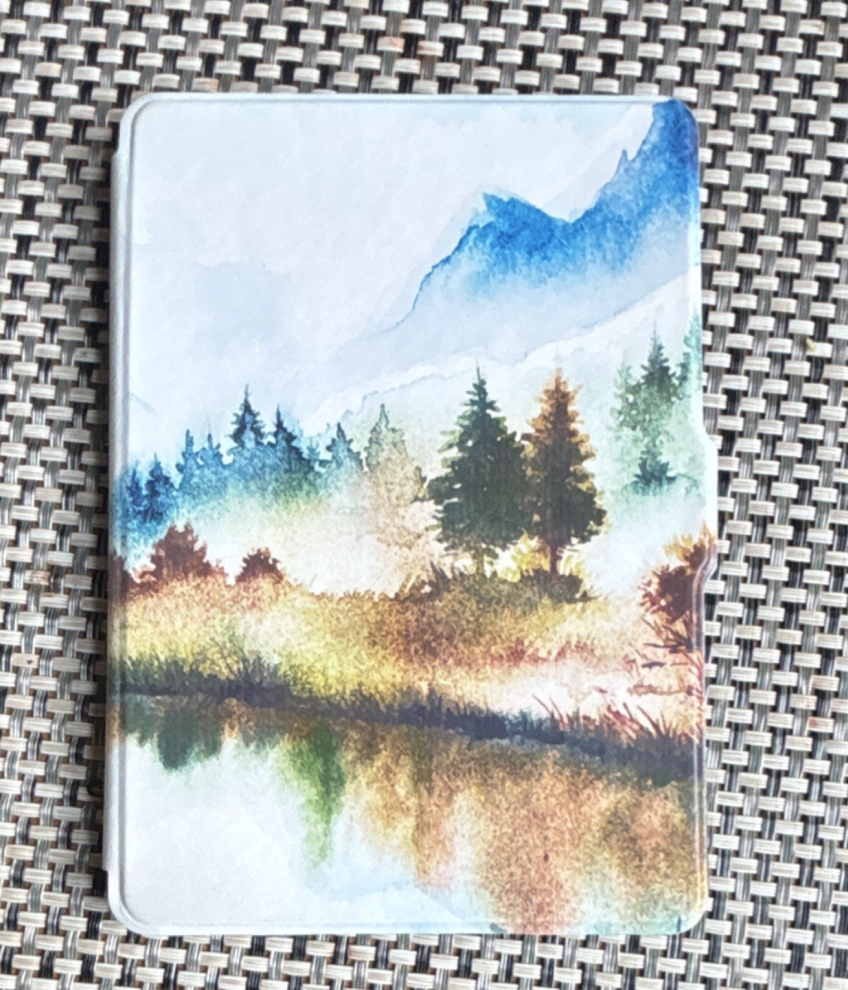 Multicolor Plastic Mountain and Forest Landscape Tablet or eReader Cover Case