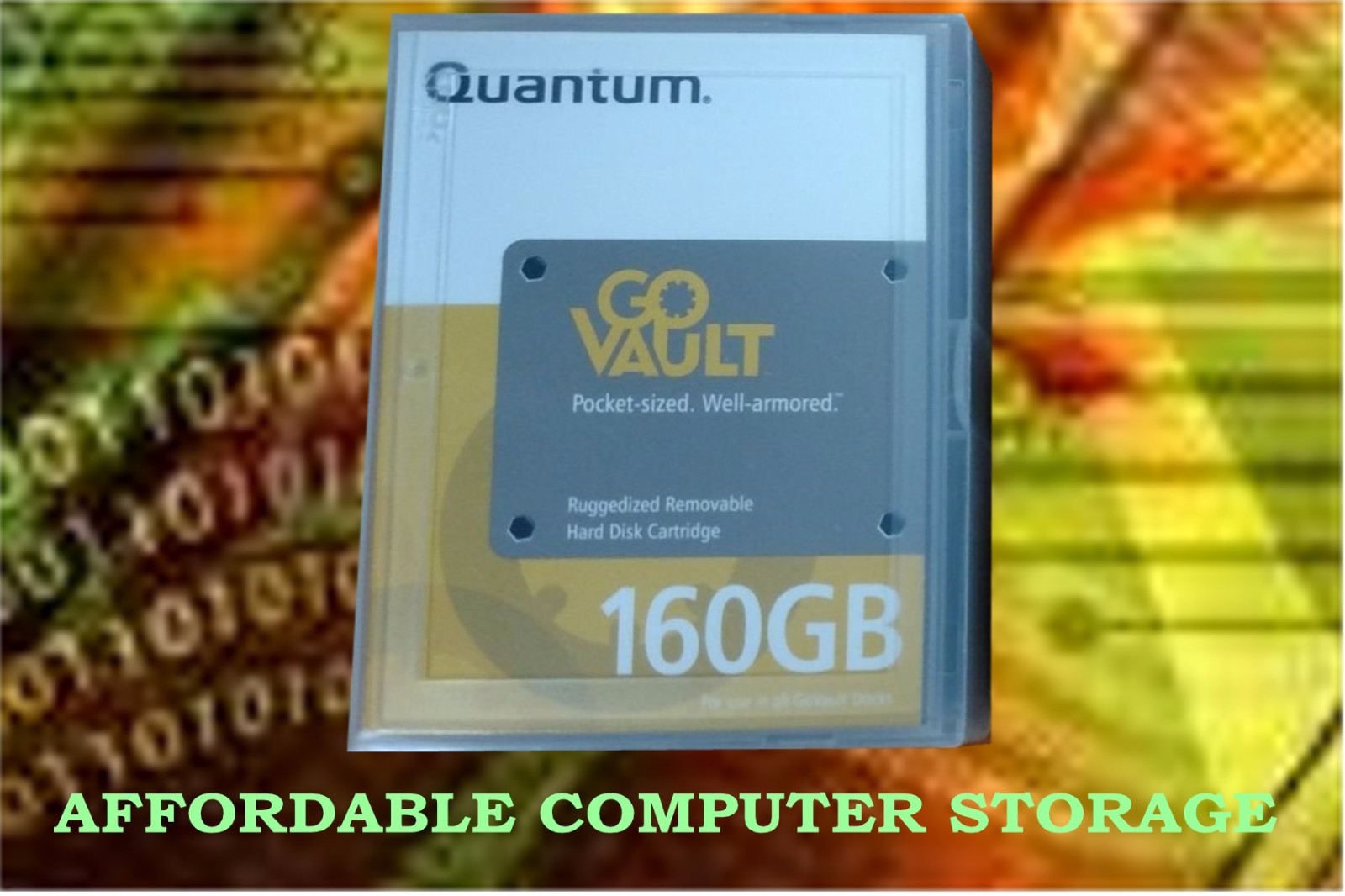 Quantum GoVault QRM160 Removable DATA Hard Disk Cartridge 160Gb T&V TH1040-011