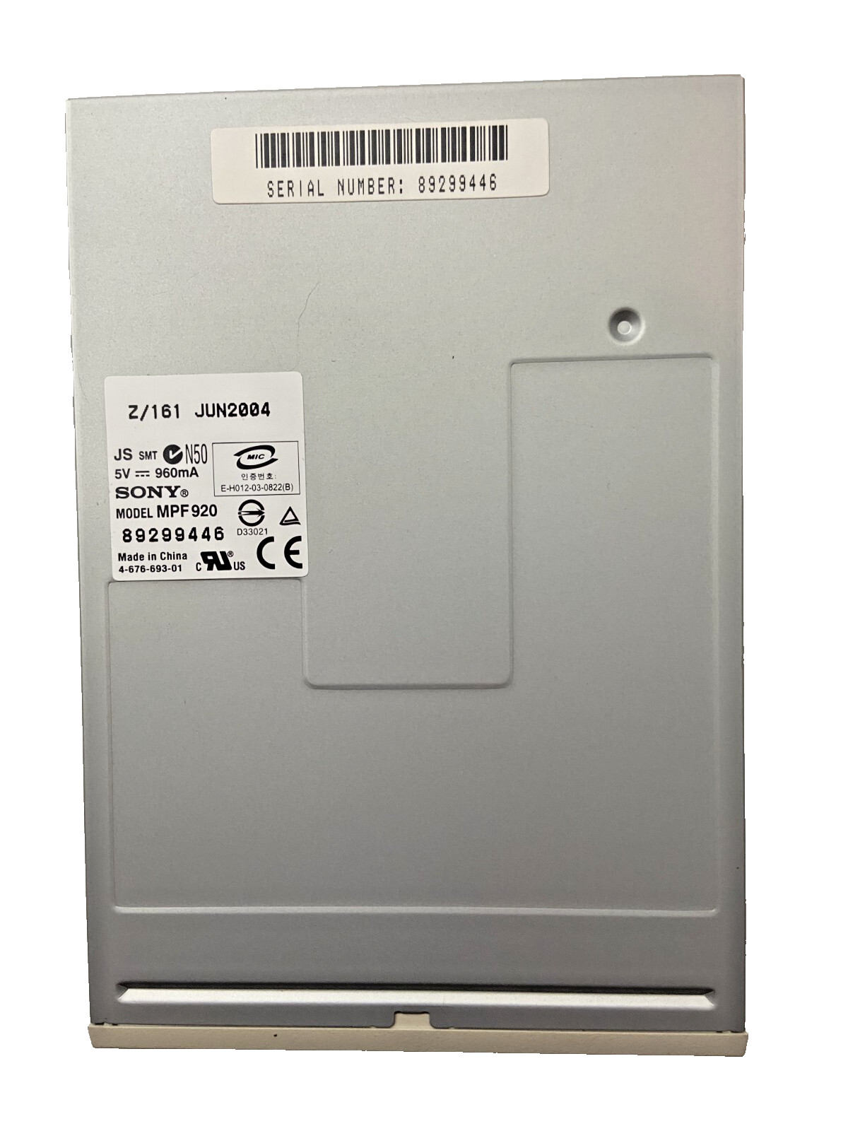 Sony Model MPF920 Serial No: 89299446 Model MPF920 NEW Vintage