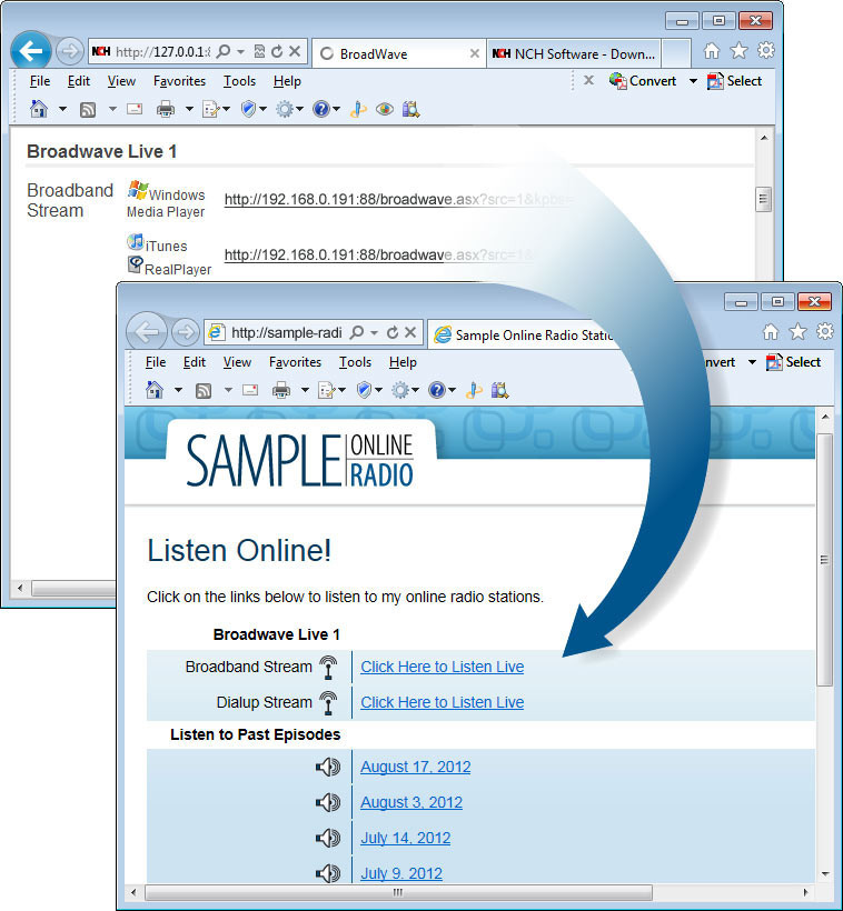 BroadWave Streaming Audio Server Professional,  Stream audio , NCH Unrestricted 