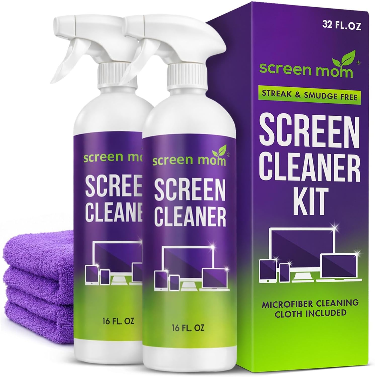 Laptop & Computer, Car, Screen Cleaner Spray 2 Pack-16oz for TV
