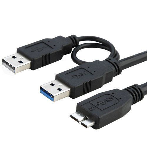 USB 3.0 A Male to Micro USB 3 Y cable with extra usb Power for 2.5" Mobile HDD