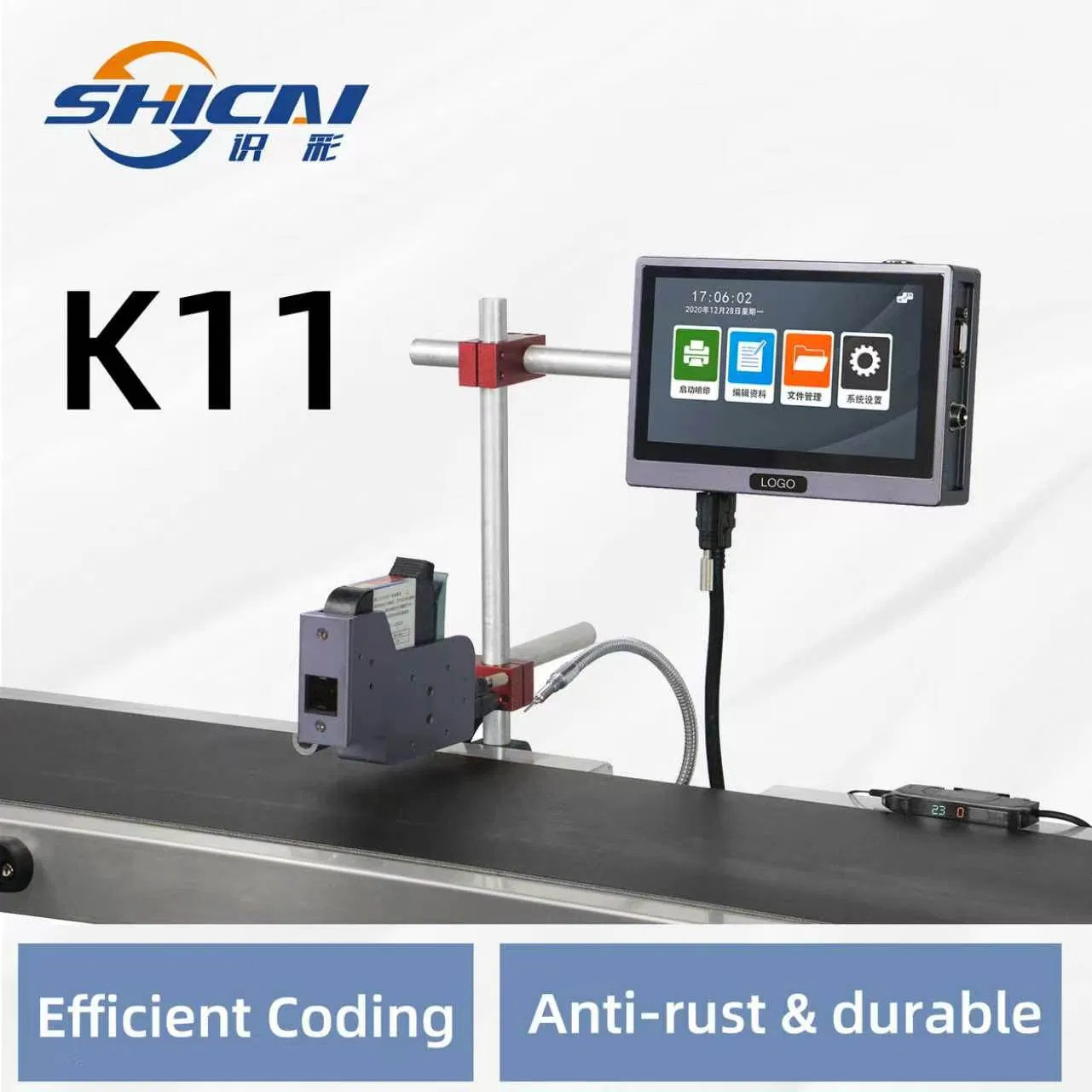 12.7mm Production Line Inkjet without Conveyor Textile Date Batch QR